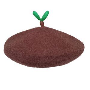 6232 Wool Felt Sprout Hat Casual Wool Beret Classic French Artist Beanies